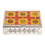 Tin and ceramic jewellery box, 'Palace of Suns' - Talavera Tin and Ceramic jewellery Box in Orange and Yellow