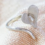 Sterling silver wrap ring, 'Delicate Lily' - Heart-Shaped Sterling Silver Calla Lily Wrap Ring