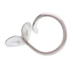 Sterling silver wrap ring, 'Delicate Lily' - Heart-Shaped Sterling Silver Calla Lily Wrap Ring