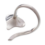 Sterling silver wrap ring, 'Delicate Lily' - Heart-Shaped Sterling Silver Calla Lily Wrap Ring