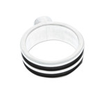 Cultured pearl single stone ring, 'Pearly Essence' - Polished Silver Single Stone Ring with Cultured Pearl