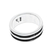 anillo de banda de plata - Anillo moderno de plata con acabado combinado