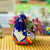 Blumentopf aus Keramik - Talavera Midnight Keramik-Tauben-Blumentopf aus Mexiko