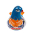 Ceramic flower pot, 'Glacier Coo' - Talavera Glacier Blue Ceramic Pigeon Flower Pot from Mexico