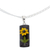 Halskette mit natürlichem Blumenanhänger - Zylindrische schwarze Halskette mit Anhänger aus natürlichem Sonnenblumenharz