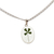 Natural leaf pendant necklace, 'Clover Soul' - Oval Natural Clover Pendant Necklace from Mexico