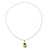 Natural flower pendant necklace, 'Sunflower Soul' - Oval Natural Sunflower Pendant Necklace from Mexico