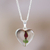 Halskette mit natürlichem Blumenanhänger - Herzförmige Halskette mit natürlichem Rosenanhänger aus Mexiko