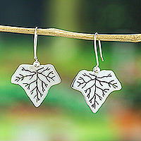 Sterling silver dangle earrings, 'Sophisticated Autumn' - Autumn-Themed Sterling Silver Dangle Earrings from Mexico