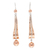 Copper-plated sterling silver dangle earrings, 'Majestic Fate' - Hammered Copper-Plated Sterling Silver Dangle Earrings