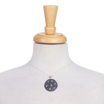 Collar colgante de plata esterlina - Collar con colgante estrellado de plata esterlina de México