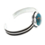 Sterling silver cuff bracelet, 'Lagoon Portal' - Modern Sterling Silver Cuff Bracelet with Recon Turquoise