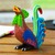 Wood alebrije figurine, 'Striking Rooster' - Hand-Carved & Hand Painted Wood Rooster Alebrije Figurine (image 2) thumbail