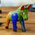 Wood alebrije figurine, 'Splendid Donkey' - Wood Donkey Alebrije Figurine Carved and Painted by Hand