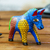 Wood alebrije figurine, 'Charming Donkey' - Hand-Carved and Hand-Painted Wood Donkey Alebrije Figurine