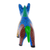 Wood alebrije figurine, 'Charming Donkey' - Hand-Carved and Hand-Painted Wood Donkey Alebrije Figurine