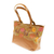 Leather handbag, 'Garden Ball' - Floral Cinnamon Leather Handbag with Petal-Themed Accents
