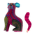 Wood alebrije figurine, 'Lovely Hare' - colourful Mexican Hand-Painted Wood Alebrije Hare Figurine