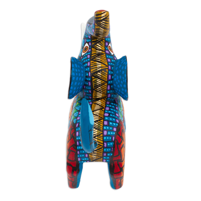 Figurilla de alebrije de madera - Figura Elefante Alebrije de Madera Pintada a Mano en Mexico
