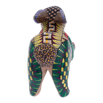 Figurilla de alebrije de madera - Figurita de conejo alebrije de madera mexicana pintada a mano