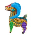 Wood alebrije figurine, 'Enchanting Sheep' - Wood Alebrije Sheep Figurine Hand-Painted in Mexico