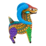 Wood alebrije figurine, 'Enchanting Sheep' - Wood Alebrije Sheep Figurine Hand-Painted in Mexico