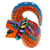 Wood alebrije figurine, 'Orange Quetzalcoatl Spirit' - Painted Orange and Blue Quetzalcoatl Copal Wood Figurine