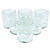 Handblown rocks glasses, 'Whirling White' (set of 6) - Set of 6 Eco-Friendly Handblow White Rocks Glasses thumbail