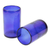 Blown recycled glass tumblers, 'Pure Cobalt' (pair) - Pair of Hand Blown Recycled Glass Tumblers in Cobalt Blue (image 2b) thumbail