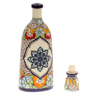 Curated gift set, 'Tequila Destiny' - Handcrafted Ceramic and Handblown Glass Curated Gift Set