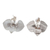 Sterling silver button earrings, 'Butterfly Orchid' - Butterfly Orchid Button Earrings in a Combination Finish