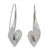 Sterling silver drop earrings, 'Calla Elegance' - Textured and Matte-Finished Calla Lily Drop Earrings