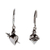 Sterling silver dangle earrings, 'Heavenly Passion' - Religious Heart-Themed Sterling Silver Dangle Earrings