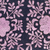 Cartera de satén con bordado de seda - Cartera de satén floral lila y medianoche bordada a mano