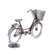 Upcycled metal sculpture, 'Peaceful Routes' - Eco-Friendly Polished Metal Bike Sculpture with Basket (image 2c) thumbail