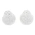 Ceramic salt and pepper set, 'Sublime Spring' (2 pieces) - Beige and Ivory Ceramic Salt and Pepper Set (2 pieces)