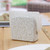 Ceramic napkin holder, 'Paradisiac Spring' - Handcrafted Floral Beige and Ivory Ceramic Napkin Holder