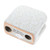 Ceramic napkin holder, 'Paradisiac Spring' - Handcrafted Floral Beige and Ivory Ceramic Napkin Holder