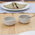 Ceramic condiment bowls, 'Olympian Spring' (pair) - Handcrafted Beige and Ivory Ceramic Condiment Bowls (Pair)