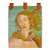 Canvas and leather wall hanging, 'New Venus' - Hand-Painted Canvas Wall Hanging with Venus Portrait