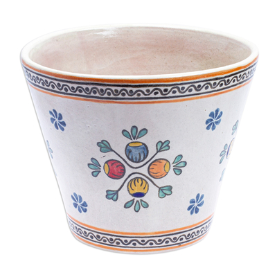 Blumentopf aus Keramik - Handbemalter Blumentopf aus Keramik im Talavera-Stil