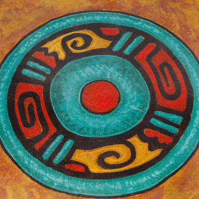 Impresión giclée - Tinta sobre Papel Impresión Giclee de Sello Precolombino Tradicional