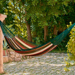 Hammock, 'Mother Earth' (double) - Striped Rope Hammock (Double)