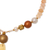 Gold-accented multi-gemstone beaded pendant necklace, 'Warm Treasures' - Warm-Toned Gold-Accented Multi-Gemstone Beaded Necklace