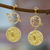 Gold-plated dangle earrings, 'Scorpio Galaxy' - Cosmos-Themed 24k Gold-Plated Brass Scorpio Dangle Earrings