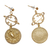 Gold-plated dangle earrings, 'Scorpio Galaxy' - Cosmos-Themed 24k Gold-Plated Brass Scorpio Dangle Earrings