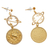Pendientes colgantes chapados en oro - Aretes colgantes de capricornio chapados en oro de 24 quilates con temática del cosmos