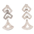 Sterling silver dangle earrings, 'Ancestral Splendor' - Polished Geometric Sterling Silver Dangle Earrings