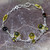 Amber station bracelet, 'Bubbly Bee' - 925 Silver Amber Bee Station Bracelet with Openwork Accents (image 2b) thumbail
