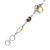 Amber station bracelet, 'Bubbly Bee' - 925 Silver Amber Bee Station Bracelet with Openwork Accents (image 2c) thumbail